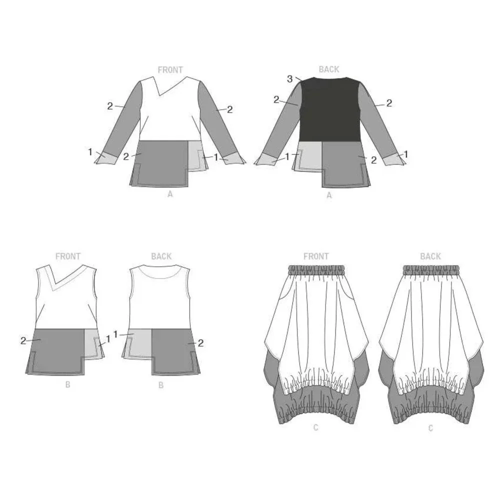 Vogue V1820 Sewing Pattern Women Sizes A-J Top Skirt Sandra Betzina‎